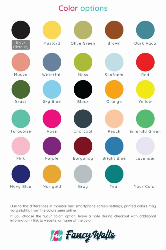 Custom color choices for Cat paws wallpaper for walls