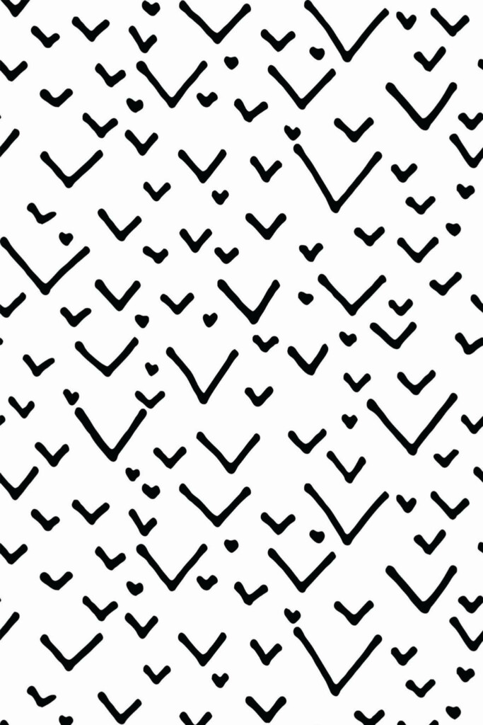 Pattern repeat of Check mark removable wallpaper design