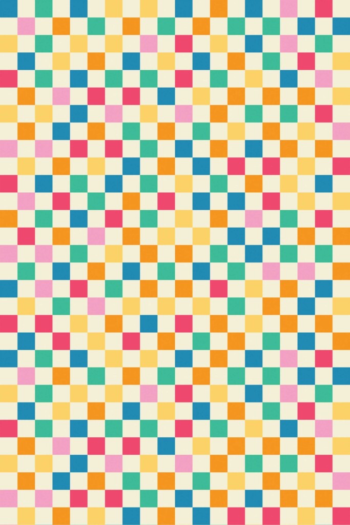 Self-adhesive Colorful Check Fusion wallpaper by Fancy Walls