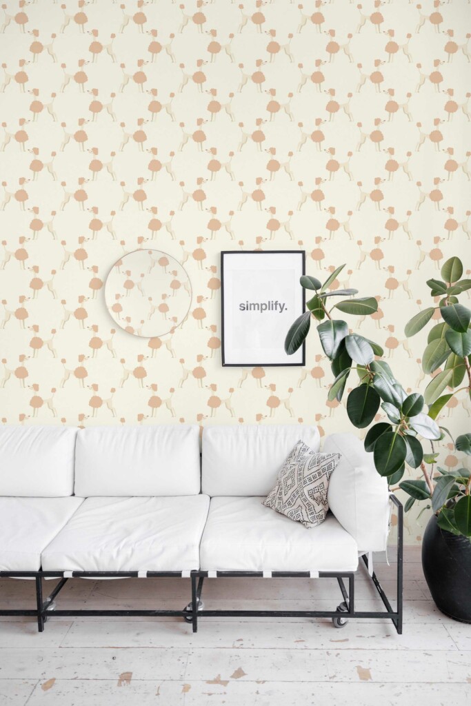 Fancy Walls peel and stick wallpaper featuring PoodlePlay design