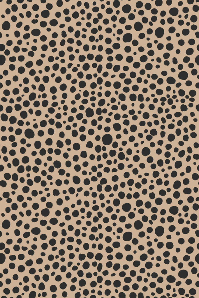 Pattern repeat of Cheetah animal print removable wallpaper design