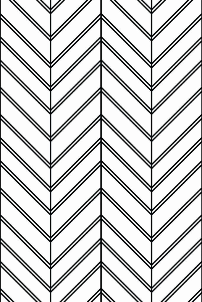 Pattern repeat of Chevron pattern removable wallpaper design