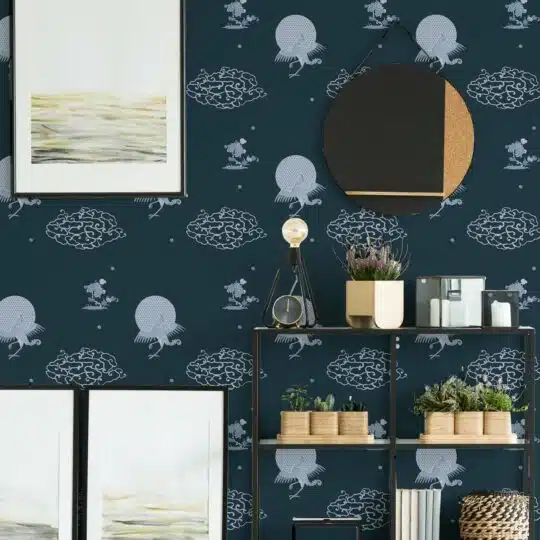 NextWall 3075sq ft Navy Blue and White Vinyl Floral Stripe Selfadhesive  Peel and Stick Wallpaper in the Wallpaper department at Lowescom