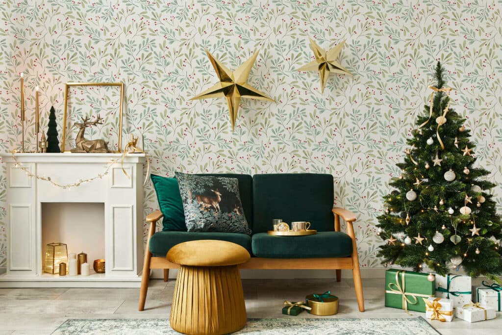 peel and stick wallpaper by fancy walls - Christmas edition