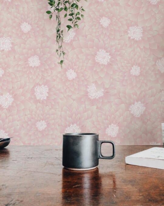 Pastel chrysanthemum peel and stick wallpaper