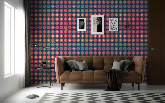 Traditional Wallpaper - Colorful Maximalist Circles by Fancy Walls
