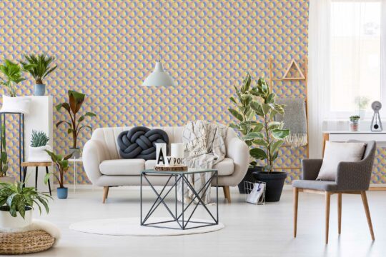 pink and yellow living room peel and stick removable wallpaper