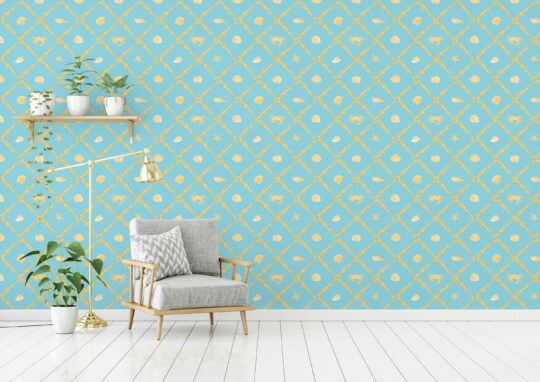 coastal pattern non-pasted wallpaper