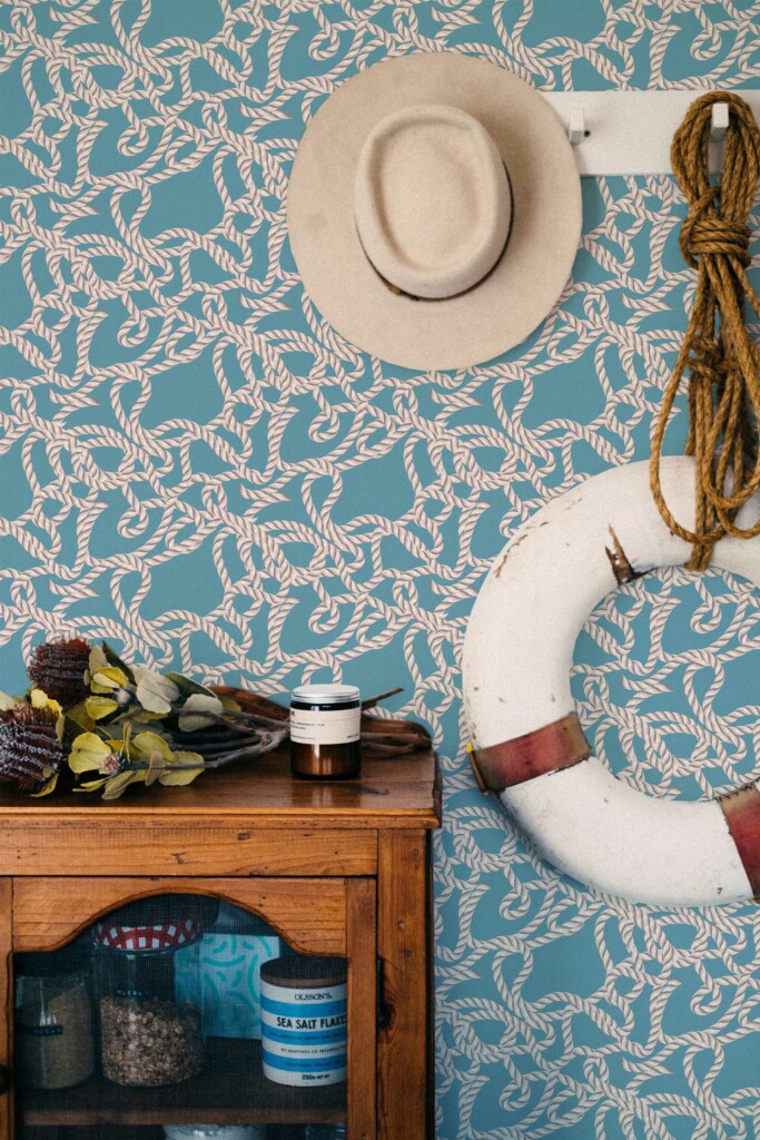 Fancy Walls Coastal Seamless Rope unpasted wallpaper