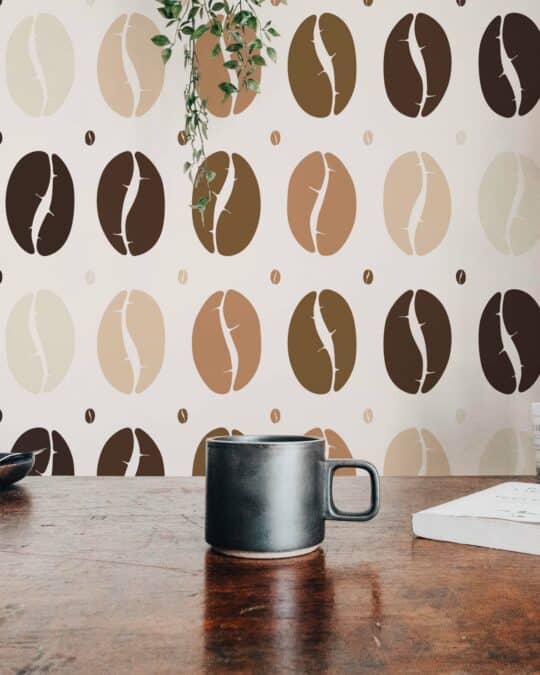 coffee beans peel and stick wallpaper