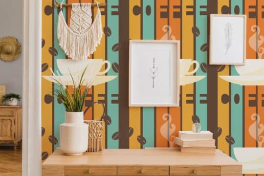 coffee café peel and stick wallpaper