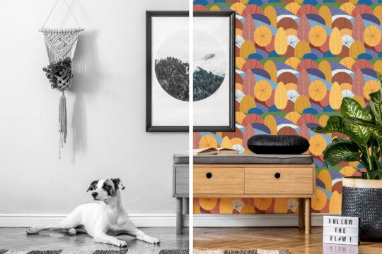 Vibrant Forest Fall peel and stick tree design by Fancy Walls