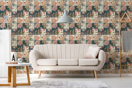 tiles colorful traditional wallpaper