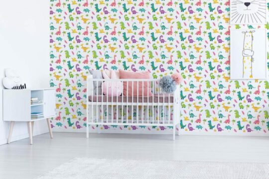 Multicolor dinosaur wallpaper for walls
