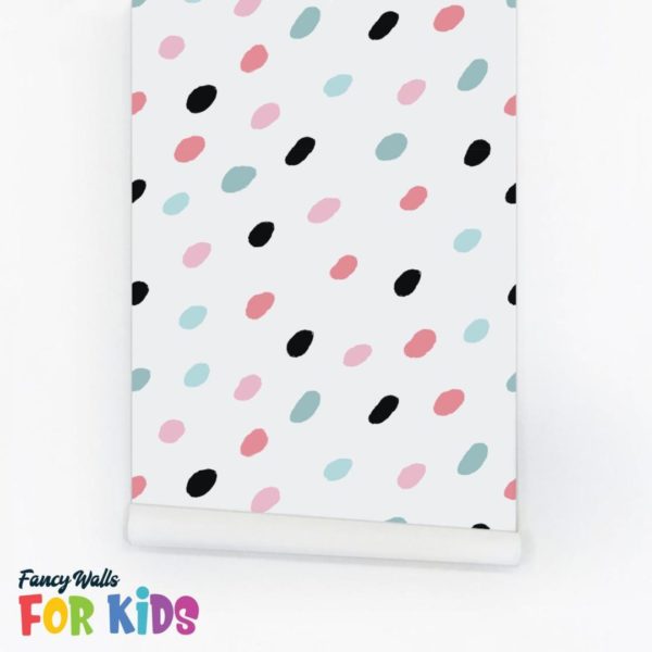 Multicolor dotted wallpaper peel and stick