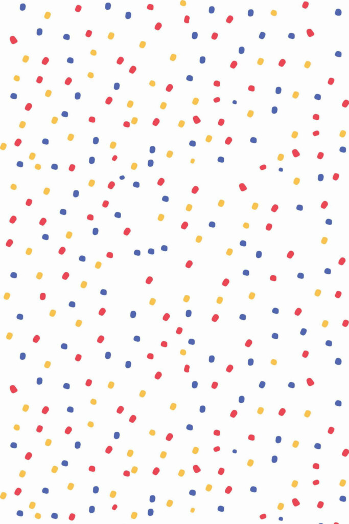 Pattern repeat of Colorful dots removable wallpaper design