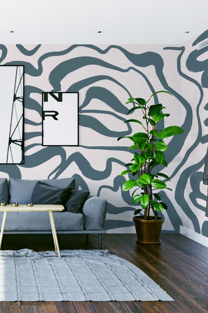 Wall mural peel and stick featuring Elegant Lines by Fancy Walls