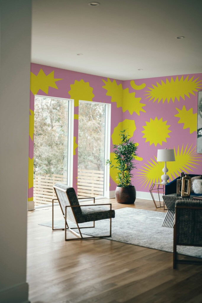 Fancy Walls removable wall mural with funky pink art