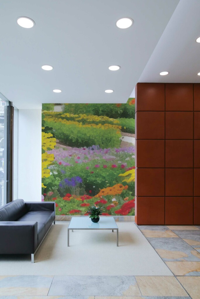 Removable wall mural with Vibrant Gray Garden design by Fancy Walls