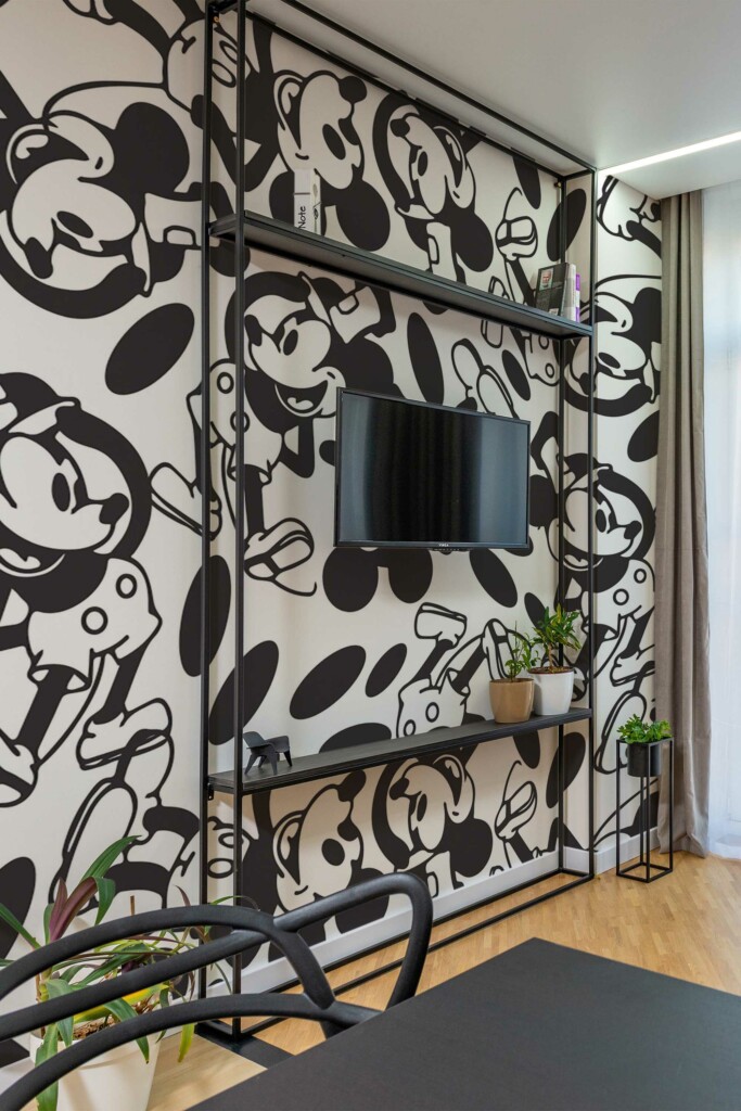 Removable wall mural with Retro animated mouse, a Fancy Walls creation