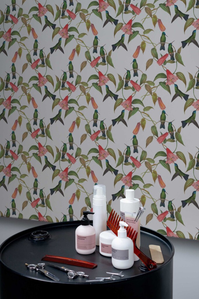 Fancy Walls Colorful Hairdresser self-adhesive wallpaper