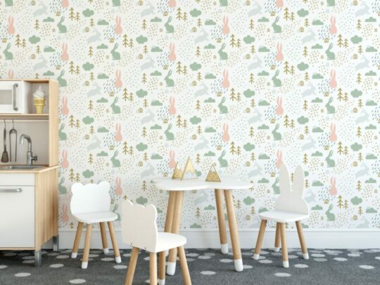 Scandinavian forest wallpaper for walls