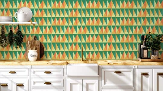 triangles colorful traditional wallpaper