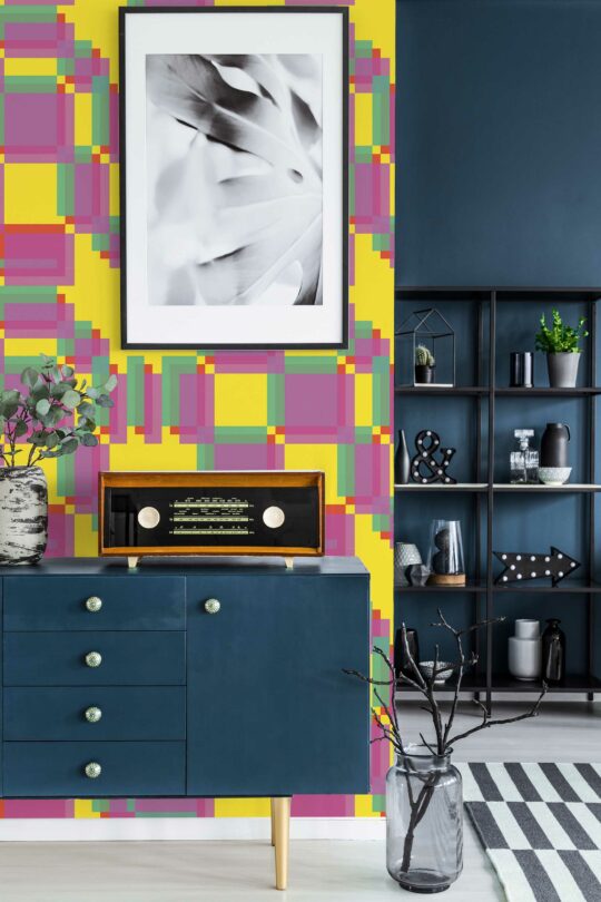op art peel and stick wallpaper