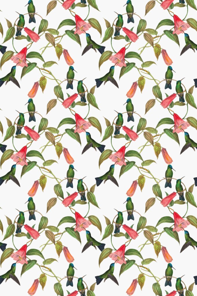 Colorful Floral peel and stick wallpaper by Fancy Walls