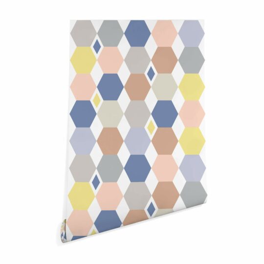 Multicolor hexagon sticky wallpaper