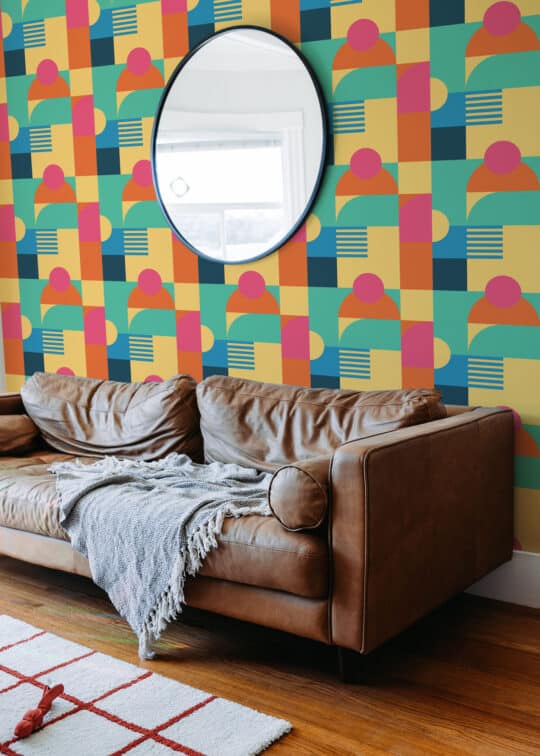 colorful bold unpasted wallpaper