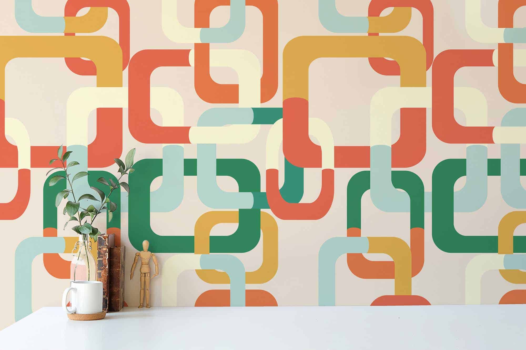colorful stick and peel wallpaper