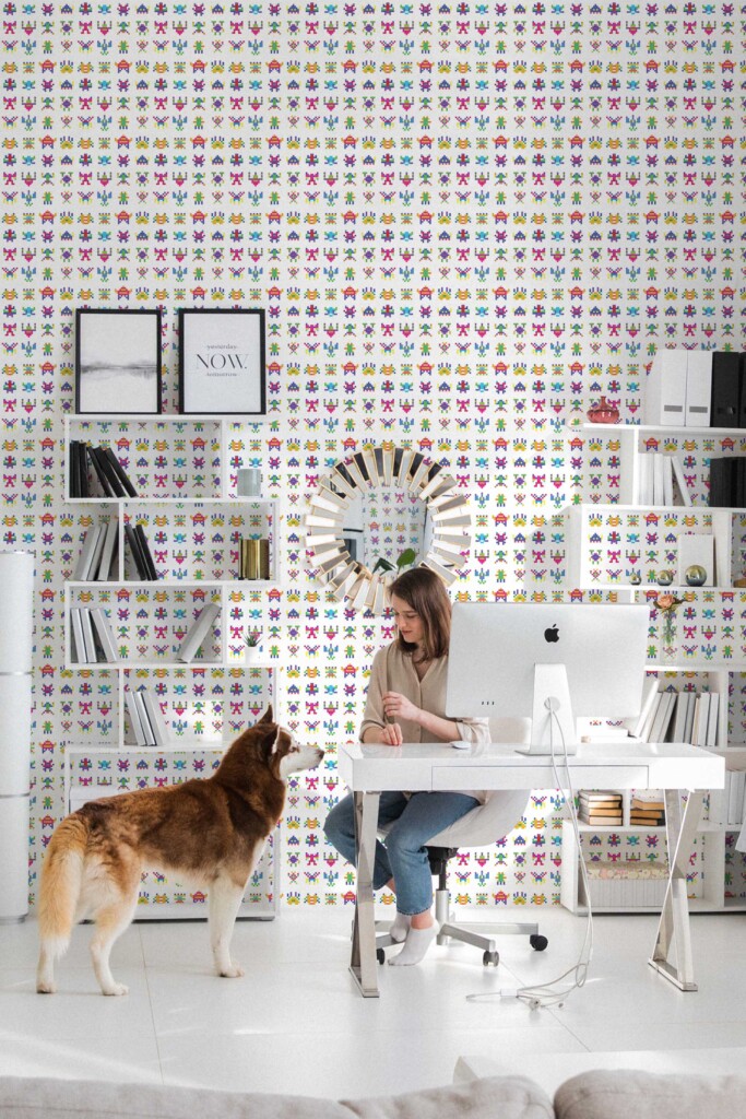 Cute monster pattern self-adhesive wallpaper by Fancy Walls