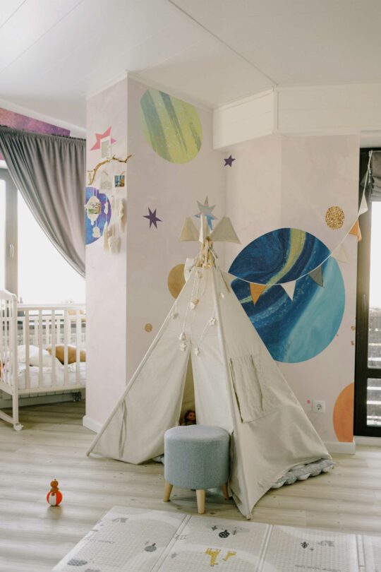 Wall Paper Mural of Colorful Planets by Fancy Walls