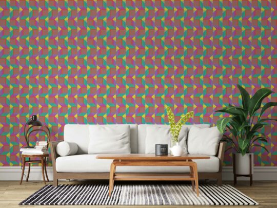 cubes colorful traditional wallpaper