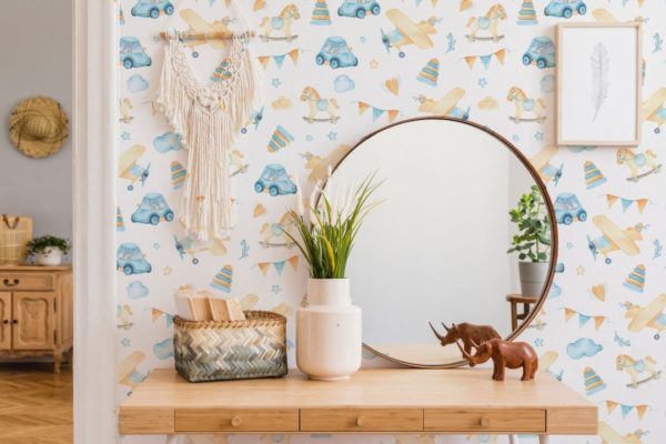 Watercolor toy wallpaper for walls