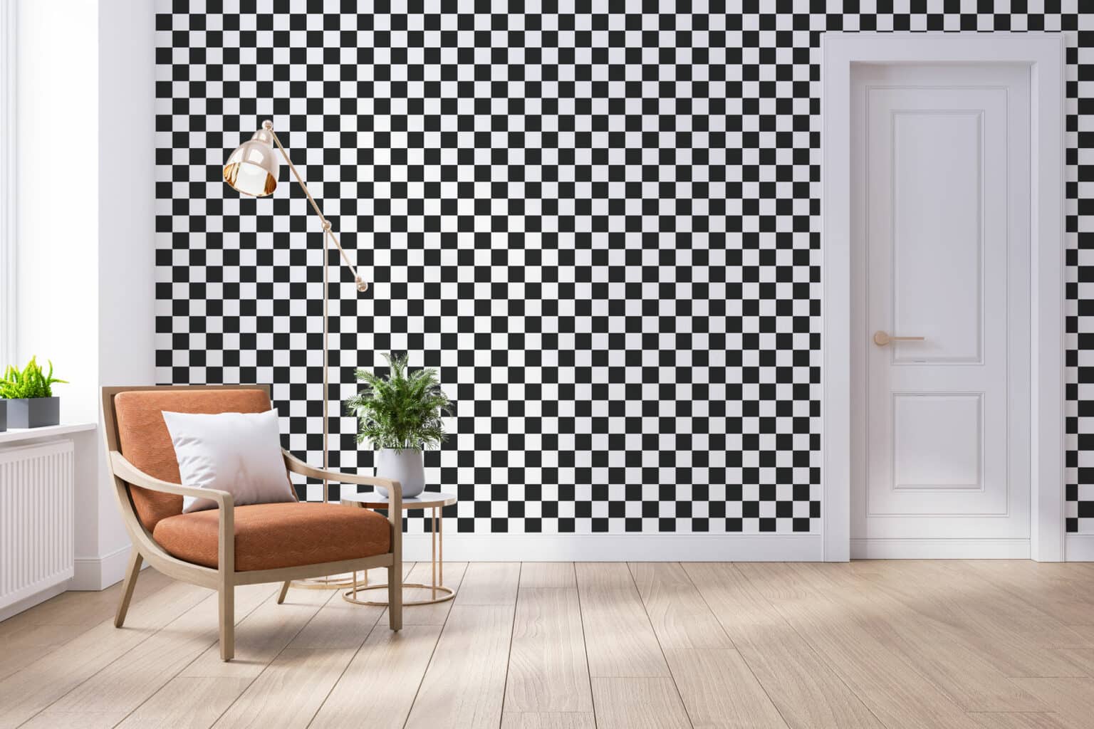 Black and white checkered Wallpaper - Peel and Stick or Non-Pasted