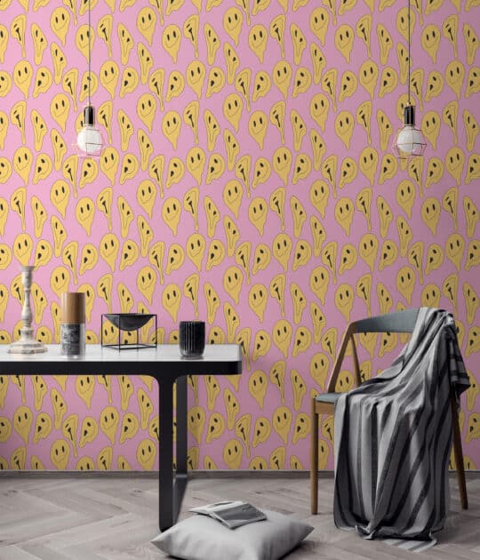 pink and yellow accent wall peel and stick removable wallpaper