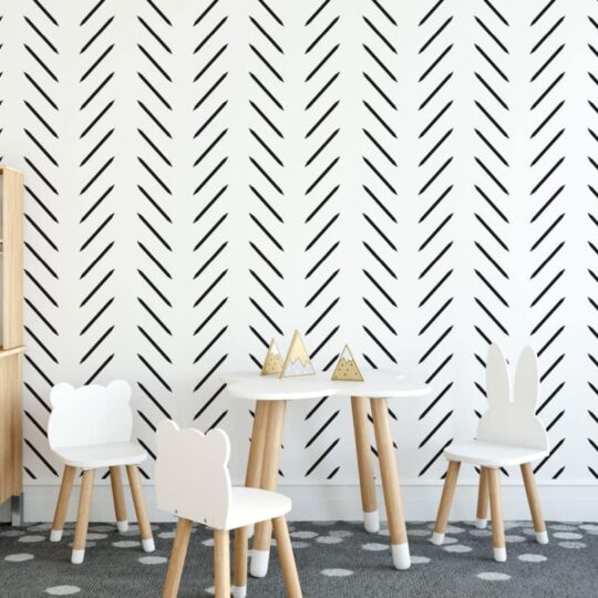 Herringbone wallpaper - Peel and Stick or Non-Pasted