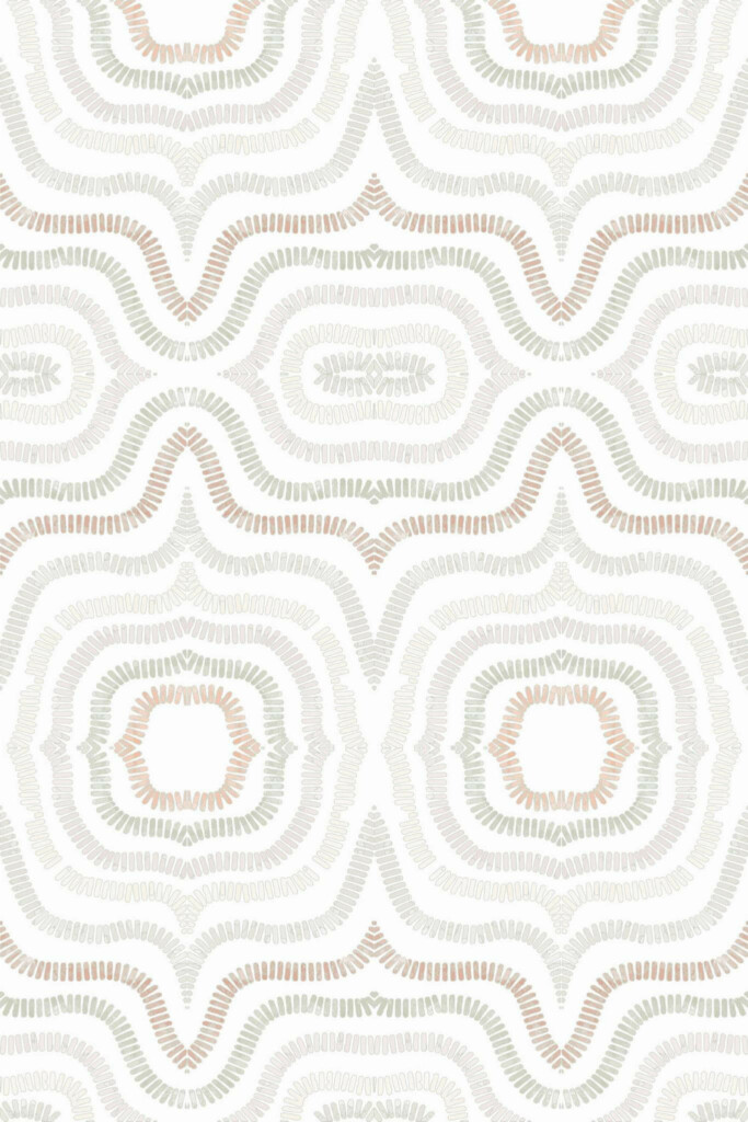 Pattern repeat of Contemporary Moroccan design removable wallpaper design