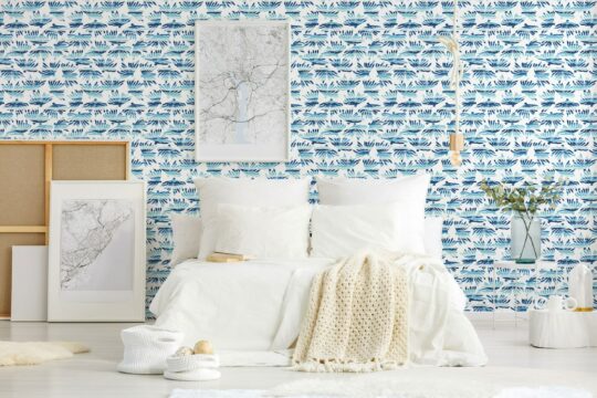 Blue coral wallpaper for walls