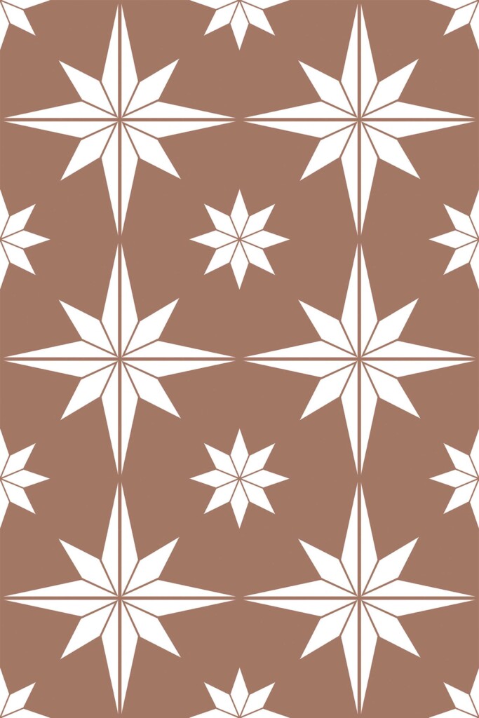 Fancy Walls Brown Stars removable wallpaper