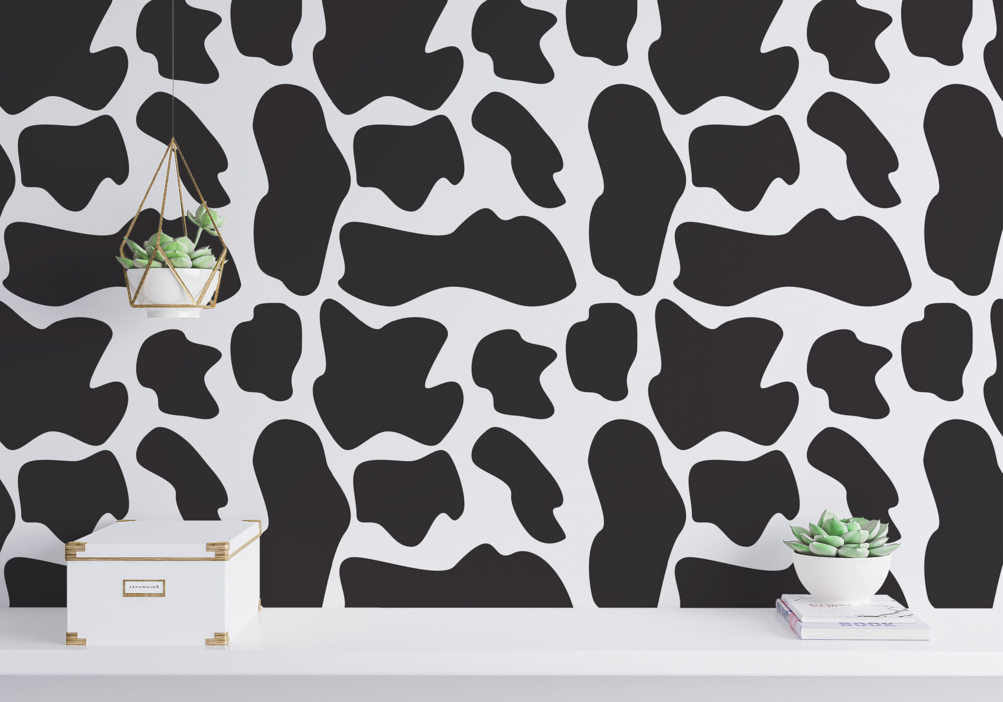 Cow animal print wallpaper - Peel and Stick or Non-Pasted