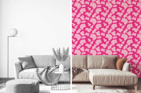 patern pink traditional wallpaper