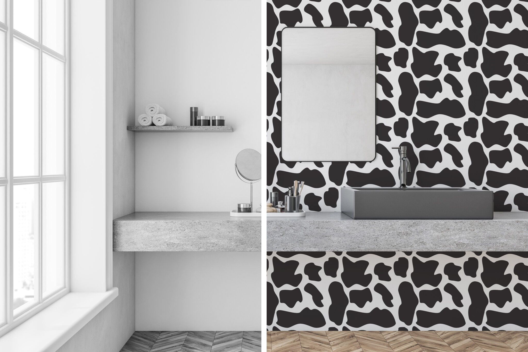 Cow animal print wallpaper - Peel and Stick or Non-Pasted