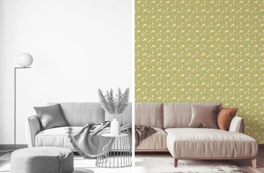 green stick and peel wallpaper
