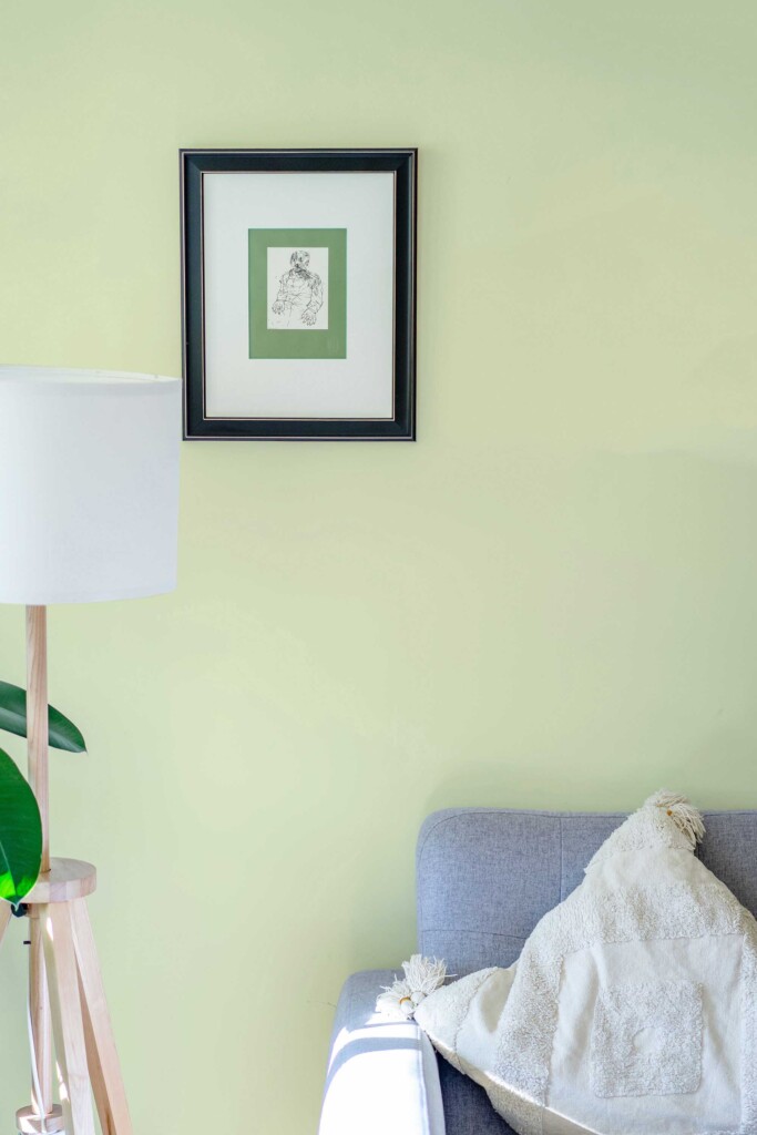 Fancy Walls self-adhesive wallpaper in warm cream tone with smooth solid surface for modern rooms