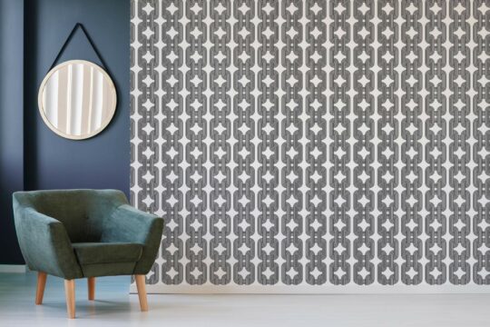 Art deco geometric peel stick wallpaper