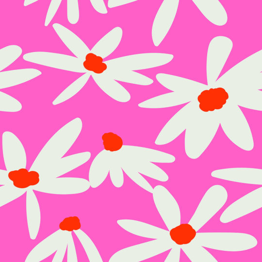 Pink Bright Daisies wallpaper for bedroom by Fancy Walls