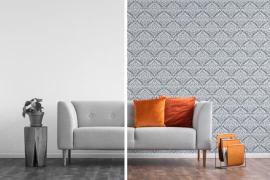 antique damask non-pasted wallpaper